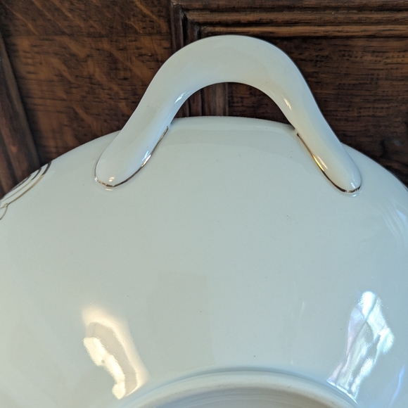 MCM Schirnding Bavaria German Porcelain Tureen - Atomic Gold Geometric - Picture 4 of 9